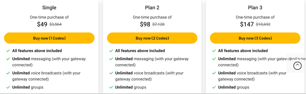 Easy Text Marketing Platform pricing plan
